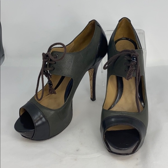 L.A.M.B.Gwen Stefani Sz 8.5 Peep Toe Platform Heel - Picture 4 of 10